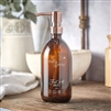 Milly & Sissy Printed Glass Bottle with Bronzed Pump 16 oz