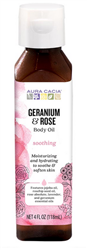 Aura Cacia - Geranium & Rose Body Oil 4 fl. oz.