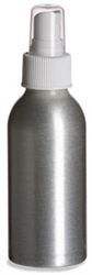 4 oz (120 ml) Aluminum Bottle with White Atomizer