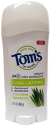 Tom's of Maine- Long Lasting Refreshing Lemongrass Deodorant 2.25oz
