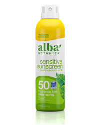 Alba Botanica Very Emollient SPF 50 Sunscreen Fragrance Free Clear Spray 6 fl oz
