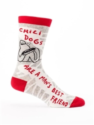 Blue Q - Chili Dogs Are a Man's Best Friend Crew Socks