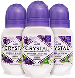 Crystal - Mineral Deodorant Roll-On Lavender & White Tea