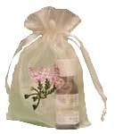Lavender Flower Embroidered Organza Bag