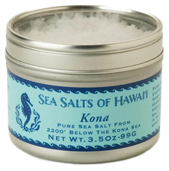 Kona 100% Pure Hawaiian Sea Salt 3.5 ounce tin from Sea Salts of Hawai'i