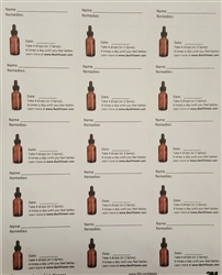 Directly From Nature Bach Flower Mixing Bottle Labels (15 labels)