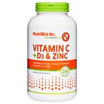 NutriBiotic Vitamin C + D3 & Zinc 100 caps