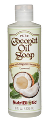 NutriBiotic - Pure Coconut Oil Soap, Unscented 8 fl. oz.