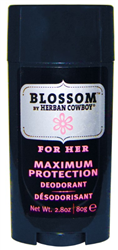 Herban Cowboy, Blossom, Maximum Protection Deodorant, For Her, 2.8 oz